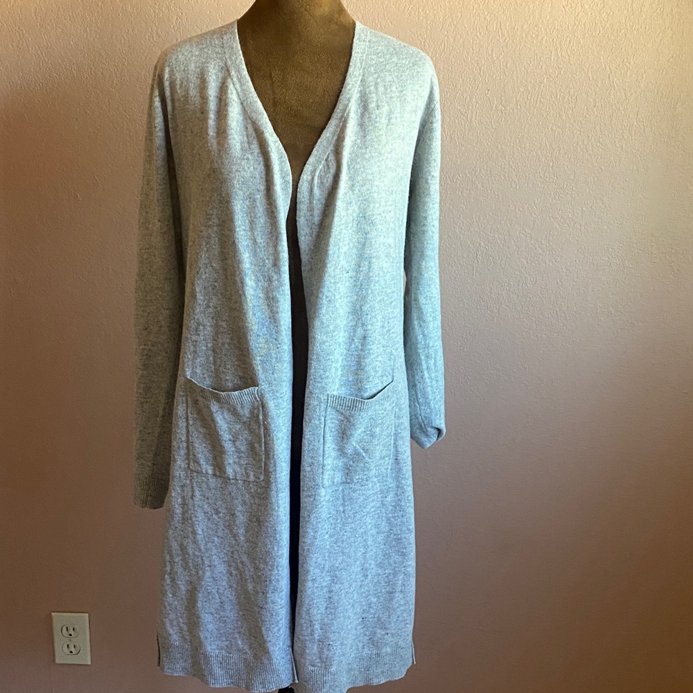 ELODIE  Heather Gray Open Front Cardigan